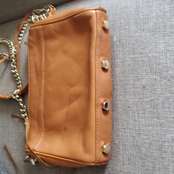 Rebecca minkoff tan leather crossbody bag purse - Picture 8 of 11
